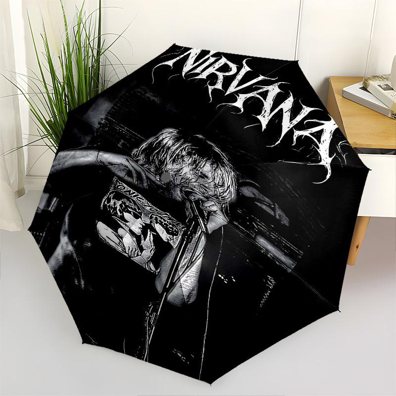 1pc KISS NIRVANA Automatic Open/Close Umbrella with 8 Rib Windproof Canopy,Compact & Portable Travel Umbrella,10257