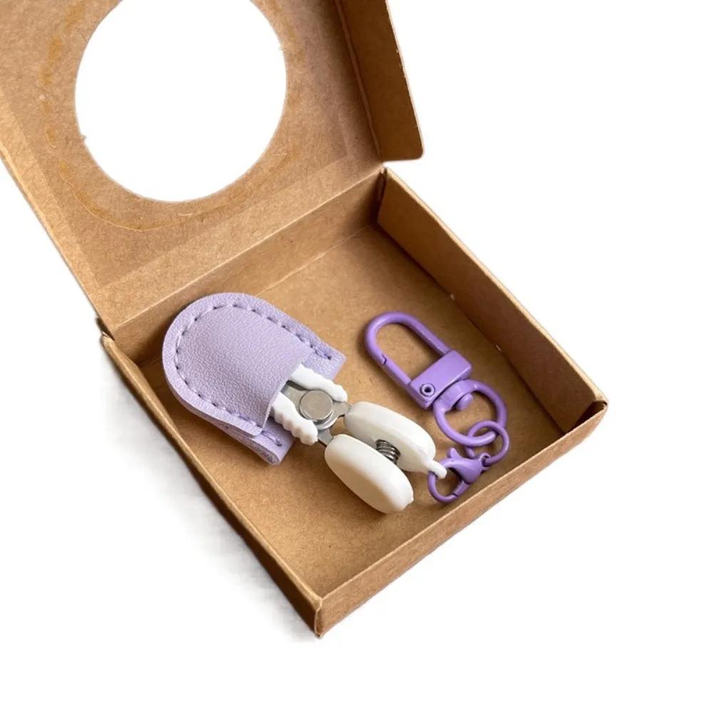 High Precision Art Mini Scissors with Protective Cover Colorful Hook Buckle Sewing Embroidery Snips with Storage Box Portable