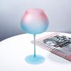 Elegant Moon Sea Blue Crystal Glass Wine Goblet Vintage Gradient Candy Color Home Use