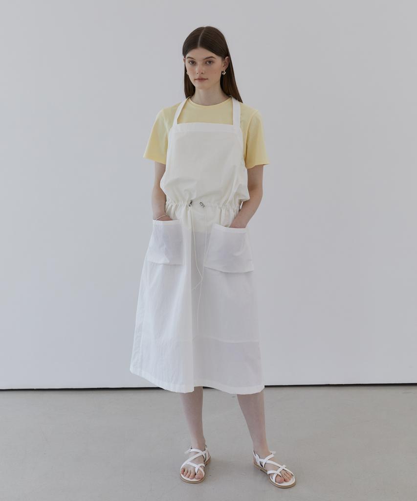 Modern Able Apron String Dress - White