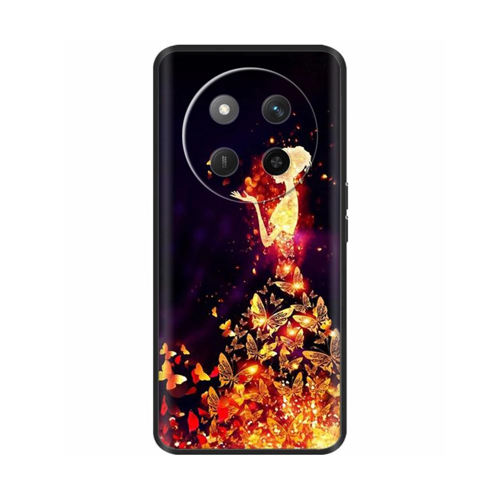For Honor X60 5G Case Black Silicone Soft Luxury Phone Back Cover for Huawei Honor X60 Pro Painted Shockproof Shell Cases Para
