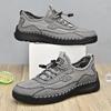 2022 Men's Summer Casual Leather Mesh Shoes – Fashionable & Breathable Handmade Design