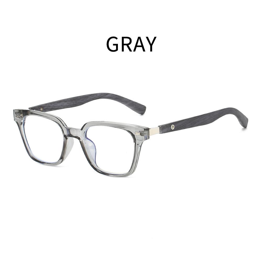 2521 imitation wood anti-blue glasses men's Japan and South Korea large frame square frame high definition reading glasses