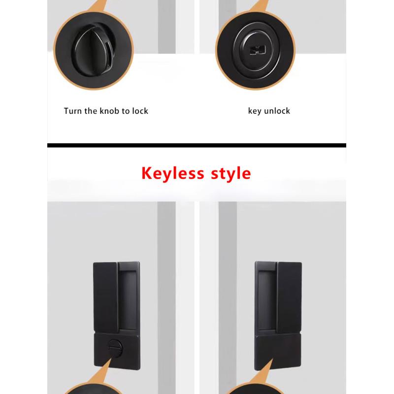 New Style Handleless Flat Lock Modern Bedroom Magnetic Recessed Door Handle Silent Push And Pull Invisible Sliding Door Lock