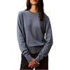 Minimalist Comfortable Versatile Casual Smooth Cotton Sweater Women Sweater China-Blue 40WK32541