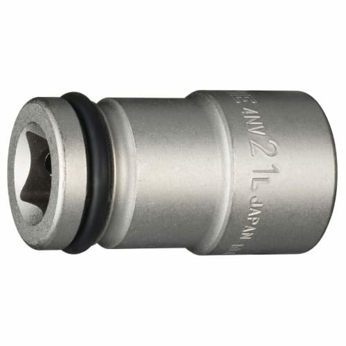 TONE Long Socket for Impact 4NV-21L Drive Angle 12.7mm (1/2") Width Across Flats 21mm