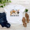 Chick or Treat T-Shirt Spooky Chicken Halloween Tshirt Unisex Short Sleeve Graphic T Shirts Funny Halloween Chicken T-Shirts Top