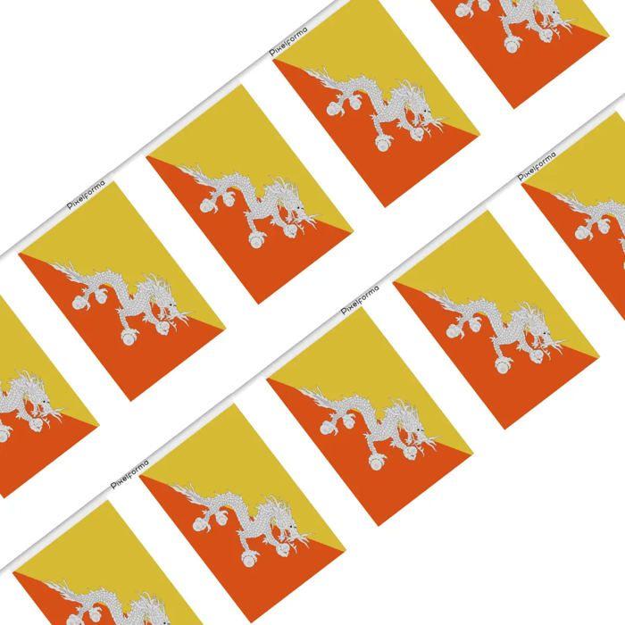 Guirlande Drapeau Bhoutan 20 pièces 14 x 21 cm
