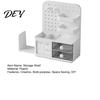 Customizable Desk Layout Perforated Board Storage Rack, Wall Mount Shelf for Office Stationery Bin Supplies Book, Multi-Functional Desktop Organizer