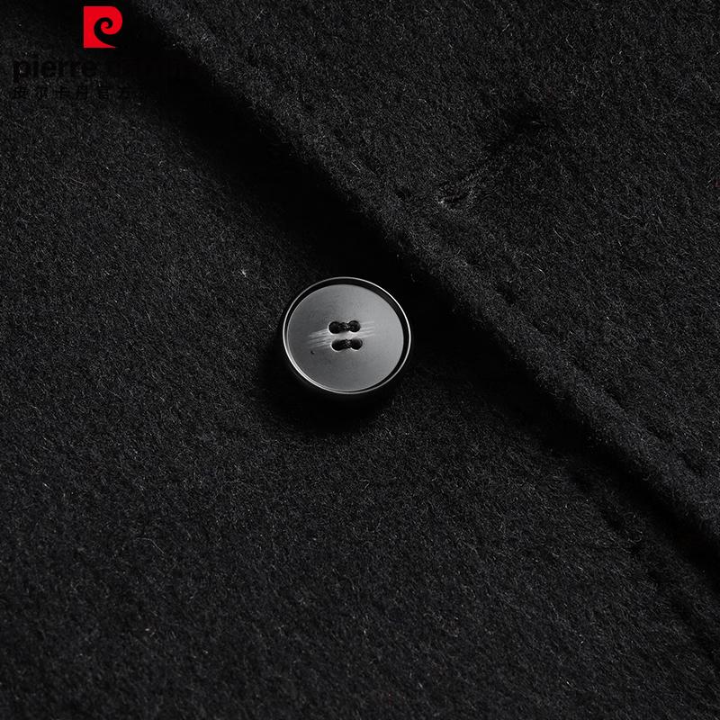 Pierre Cardin Men's Mid-Length Wool Cashmere Blend Coat with Removable Down Liner