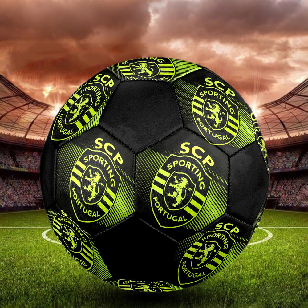 Sporting Fc Soccer Ball, Colorful, Suitable for All Ages, Machine-stitched, PVC Material, Competition Grade, Durable and High Bounce