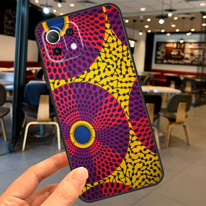 African Fabric Print Case For Xiaomi 15 14 13 Ultra 11T 12T 13T 14T Pro POCO X7 X3 X5 X6 Pro F5 F6 M6 Pro Coque