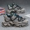 Fashion Men's Casual Sports Running Shoes 2025 Autumn New Platform Increase Vintage Distressed Sneakers Fashionable Shoes Rubber Sole