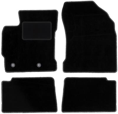 Black Velour Floor Mats For: Toyota Corolla XI E16 Hatchback, Sedan (2013-2019)