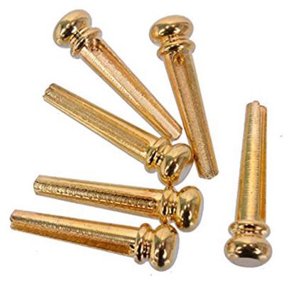 1Pc Chrome Acoustic Guitar Brass Bass Bridge Pins String Nail Pins / End Pins