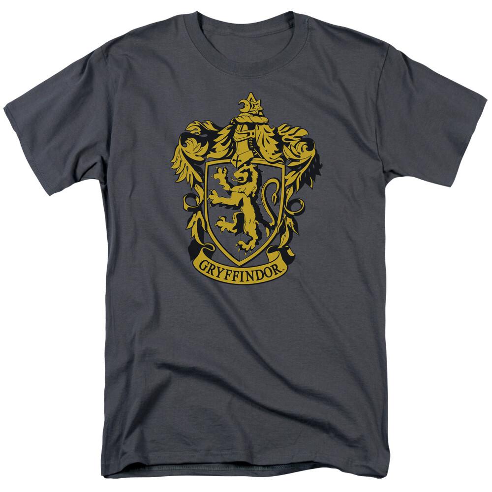 26 Harry Potter Gryffindor Crest T Shirt Mens Licensed Wizard Movie Tee Charcoal Unisex T-Shirt M