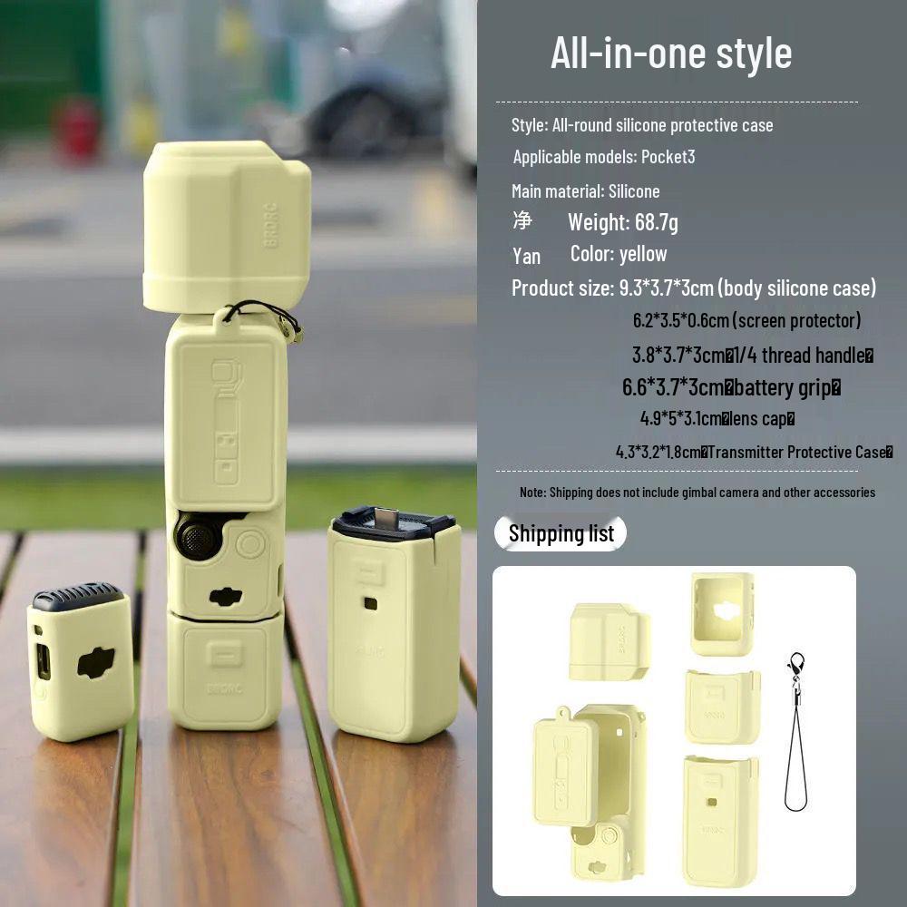 Soft Silicone Protective Case for DJI OSMO Pocket3 - Lens and Gimbal Dust Cover