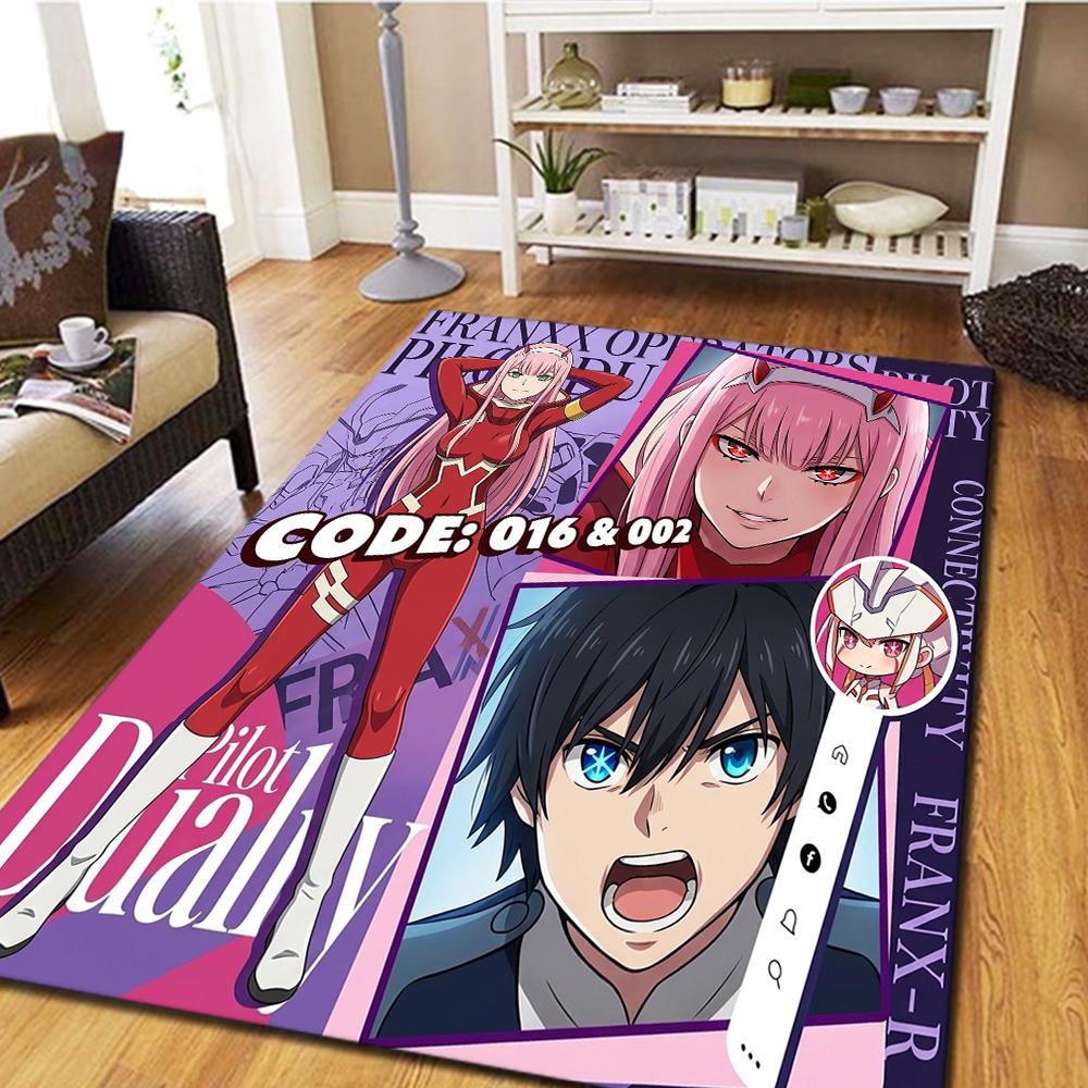 Darling in the Franxx Carpet - Living Room Bedroom, Cool Home Decor Movie Mat Play Floor Mat -HE21