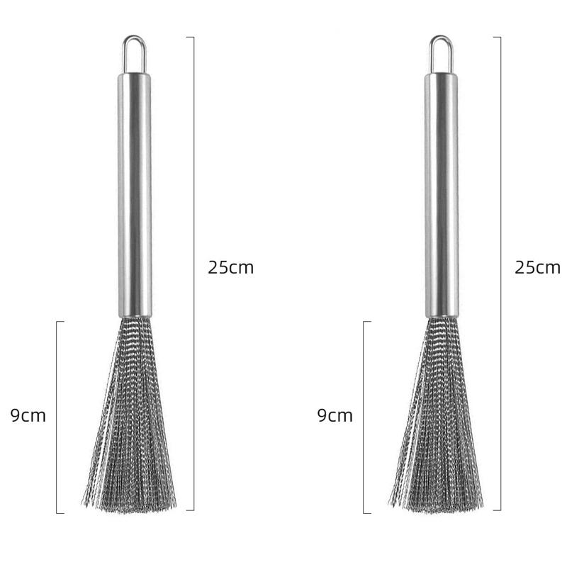 

1/2 шт. нержавеющая сталь щетка для сковороды миска пластина длинная ручка сильная дезинфекция удобный быстрый инструмент для чистки раковины плиты кухни