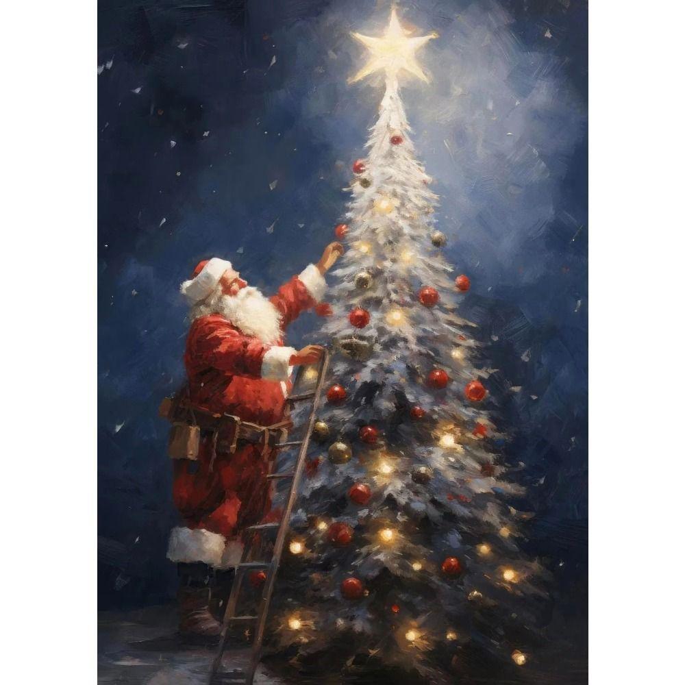Vintage Christmas Metal Wall Decoration, Holiday Sticker Sign