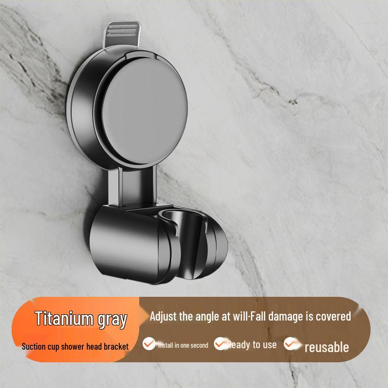 Adjustable Suction Cup Shower Head Holder - No Drilling Needed.