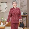 Elderly Women's Autumn Embroidered Tang Suit Set