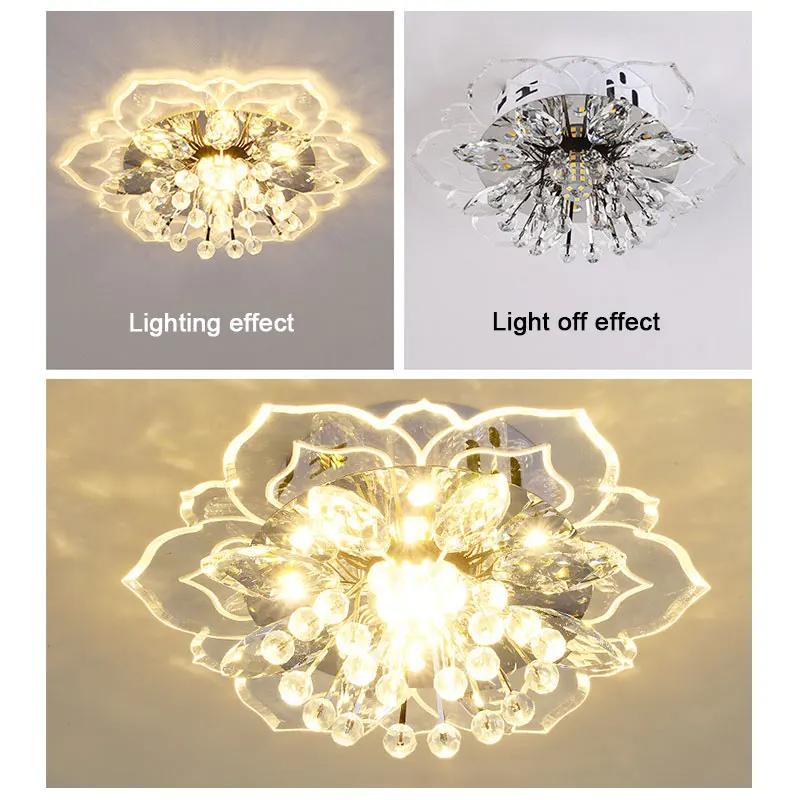 Moderní LED stropní svítidlo Křišťálové stropní svítidlo Lustr do ložnice Vnitřní osvětlení do obývacího pokoje Domácí dekorace Led Lustr