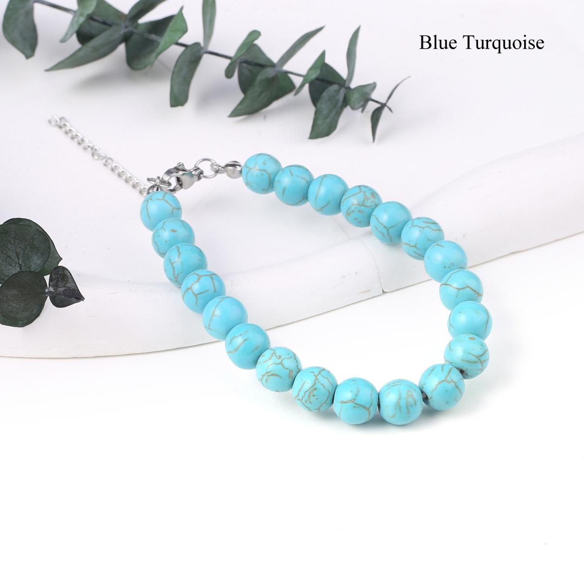 

1 шт., браслет из энергетического натурального камня с круглыми бусинами, богемный стиль Рейки, целебный кристалл, аметист, агат, драгоценные камни, браслеты для женщин и мужчин, ювелирные изделия, подарки 1Pc/18+5cm