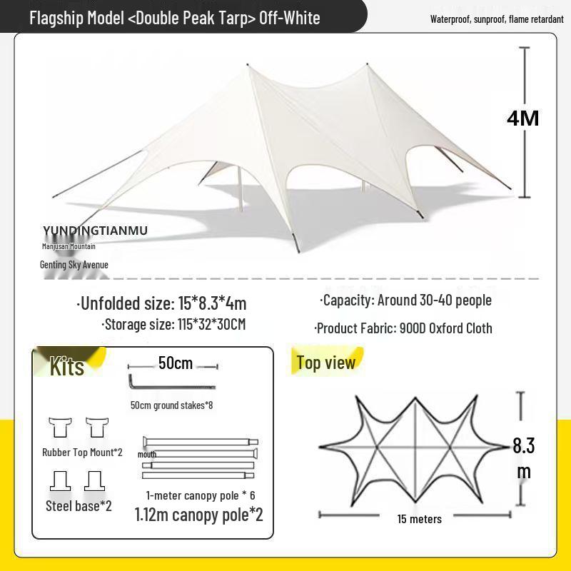 Giant Octopus Sunshade: Extra-Large Rainproof Camping Canopy Tent With Sun Protection