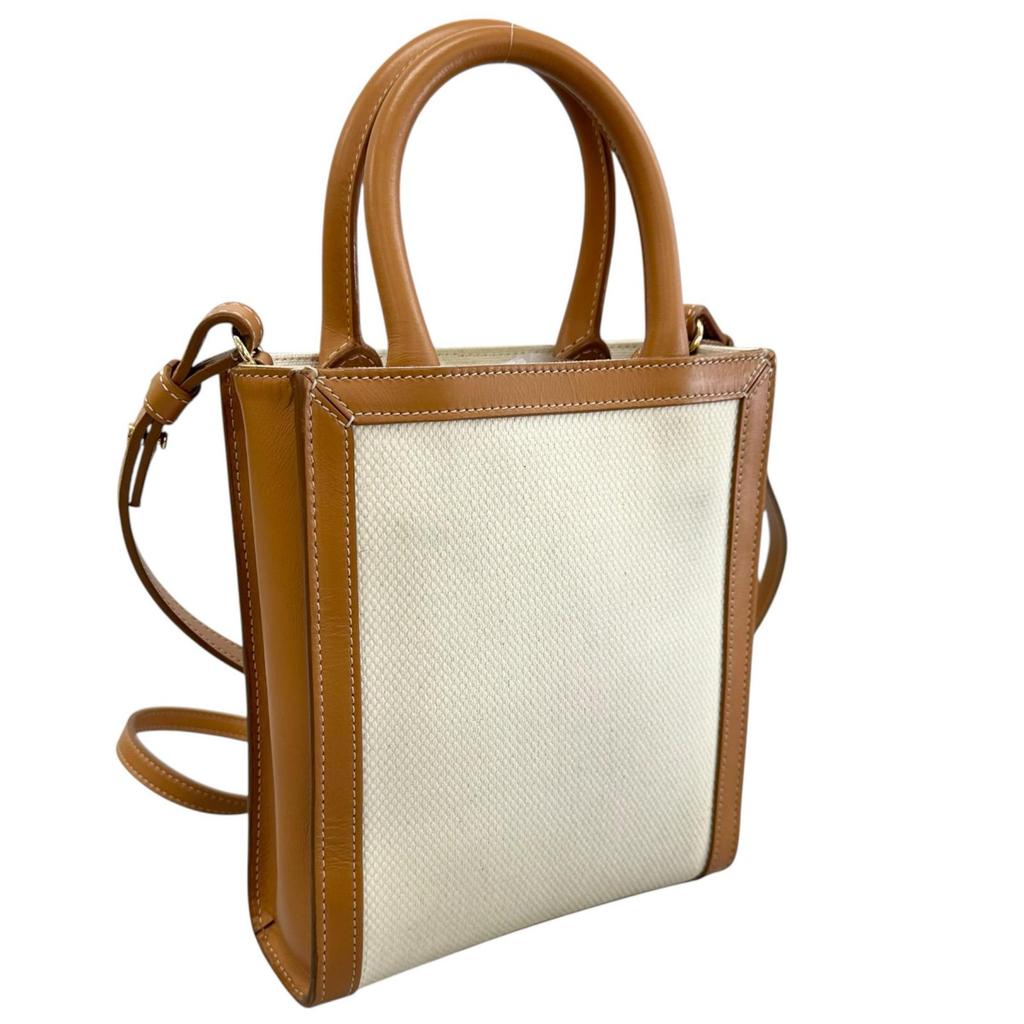 CELINE Minibar Tical Hippo Shoulder Bag beige Women used
