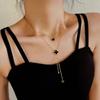 Elegant Colorfast 18K Rose Gold Necklace with Swan & Four-Leaf Clover Charm