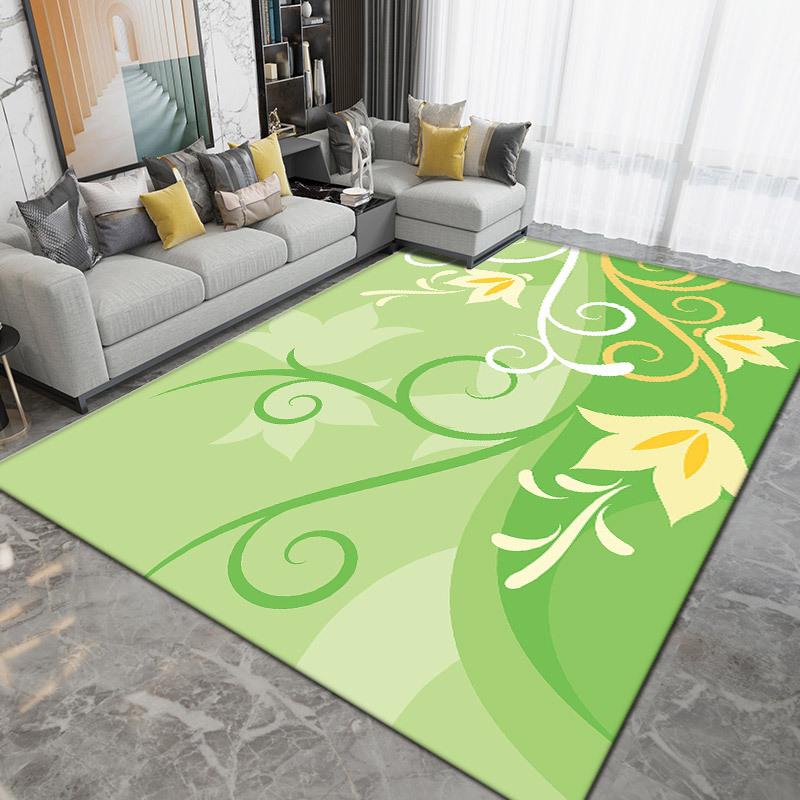 3D Flower Living Room Carpets Hallway Rug Non-slip Runner Carpet Pastoral Road Stair Mat