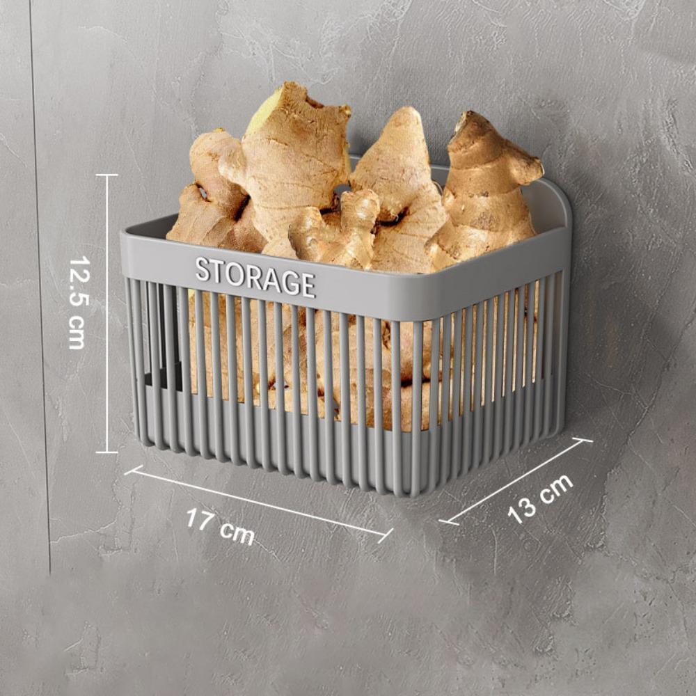 

Большая вместительная корзина для хранения, настенная подвесная корзина, ящик для хранения, аксессуары для кухни и ванной комнаты серый