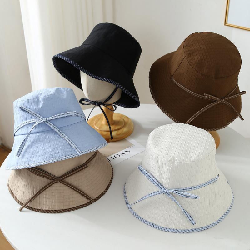 Japanese-style Bowknot Hat Spring and Summer Outings, Makes Face Look Smaller, Versatile Bucket Hat Women, Fis