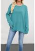 2026 European & American Women's Solid Color Knit Pullover - Autumn/Winter Loose Fit, Round Neck Sweater.