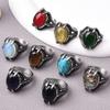 Men's Trend High Quality 316LStainless Steel Onyx Claw Rings Classic Vintage Fashion  Products