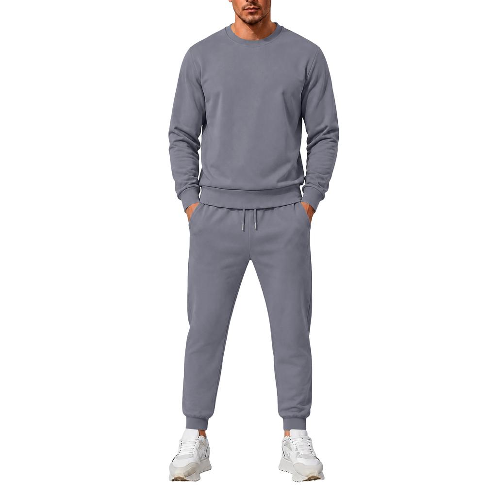 Men's Hooded Sweatshirt and Sweatpants 2 Piece Set Casual Athletic Outfit