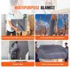 Moving Blankets, 72" x 54", 21 lbs/dz Weight, 12 Packs, Professional Recycled Cotton Packing Blanket, Large Heavy Duty Shipping Mover Pads Perfect for