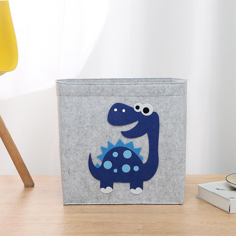 Felt Cartoon Storage Basket New INS Fashion Home Cute Children's Toy Storage Basket Dirty Clothes Portable Felt Storage Basket