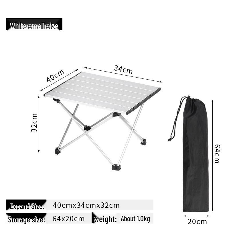 Lightweight Aluminum Alloy Portable Folding BBQ Picnic Table