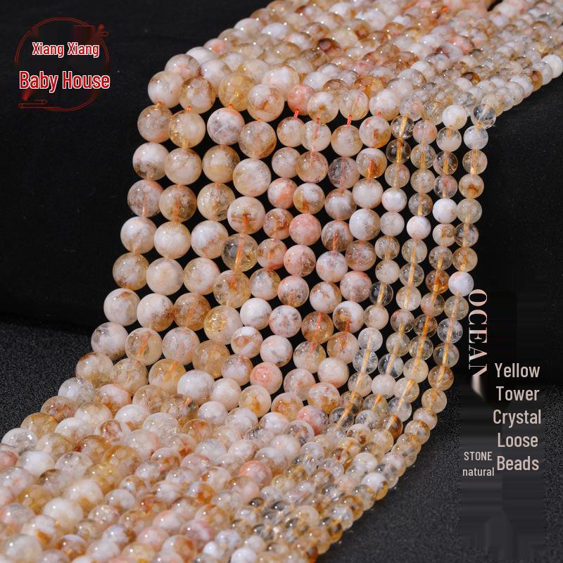 Natural Yellow Citrine Crystal Beads for Handmade DIY Bracelets & Necklaces