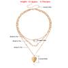 Valentine's Day engraved 111 letters love pendant necklace trendy multi-layer ins style necklace