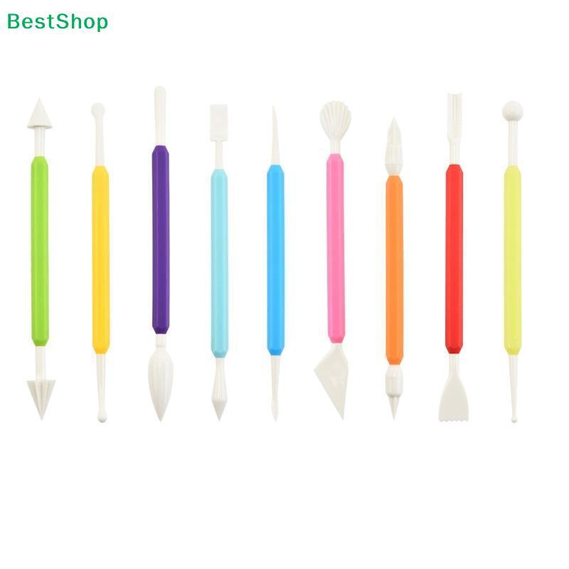 Lay Soft Pottery Children DIY Embossing Tool Set Creative Cake Fondant Tools 9-piece Set