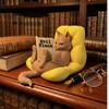 Funny Reading Cat Figurine 3D Printed Cat Ornaments Tabletop Statue  Reading Nook Accessory