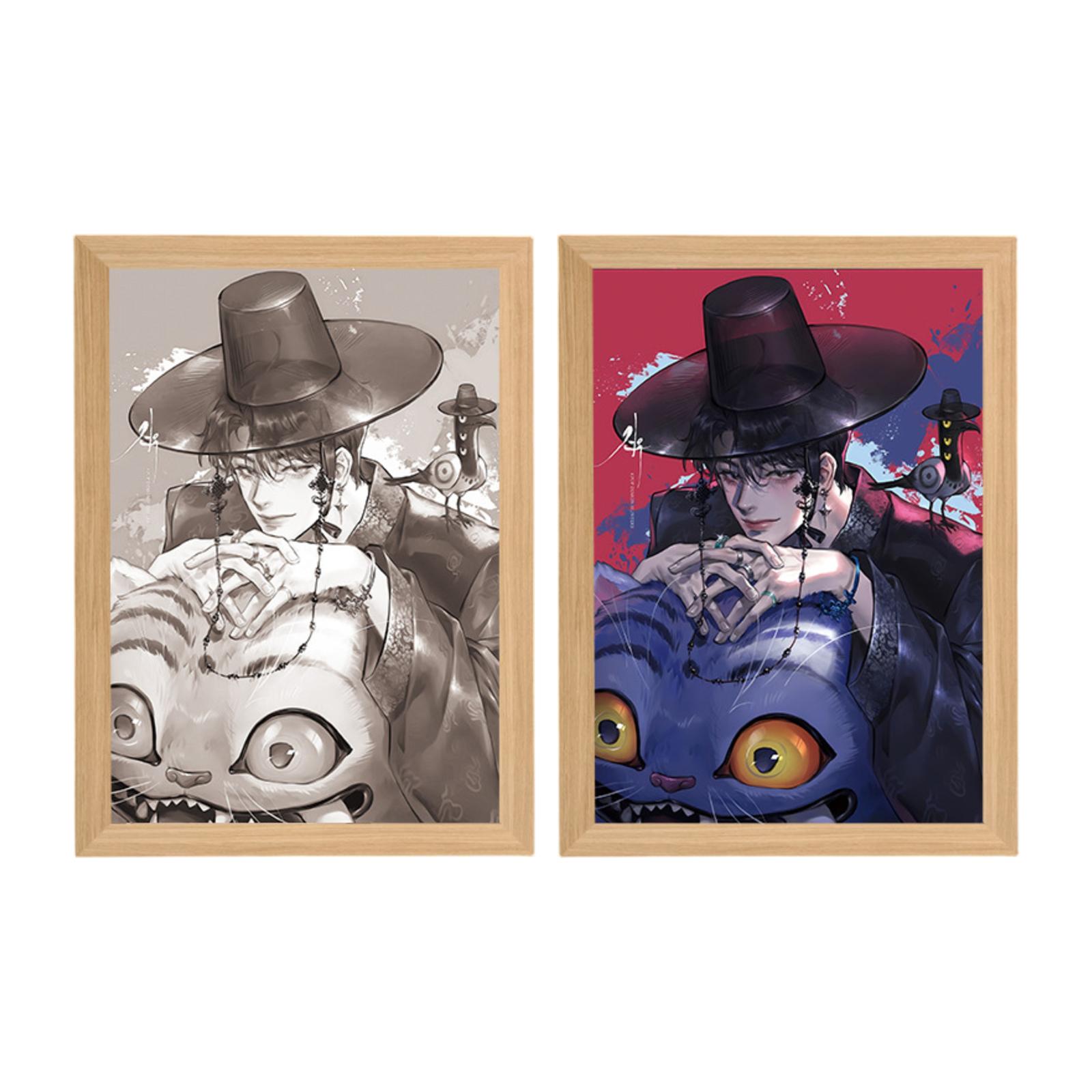 

Second Dimension Decorative Painting Atmosphere Light Bedroom Creative Ornaments Holiday Gift Dedicated Fan Surrounding One Size