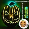 Realistic LED Pumpkin Mask Creativity Light Up Mask Full Face Mask  Costume Party Supplies