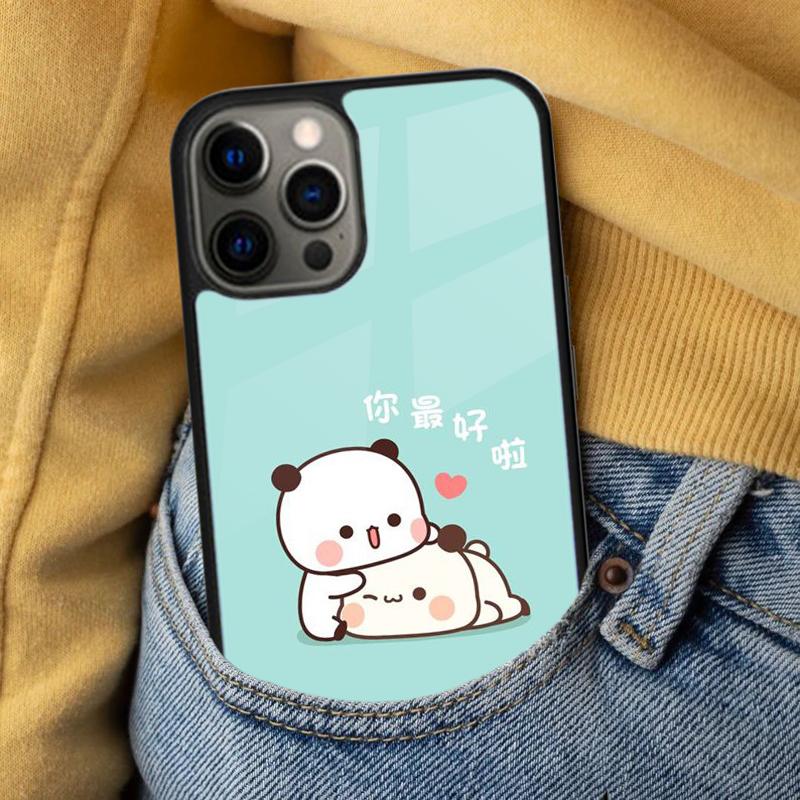 Cute Bear Lovers Soft Phone Case for iPhone 17 Air 16e Pro max 15 Pro 13 14 Plus 11 12 MagSafe Magnetic Coque