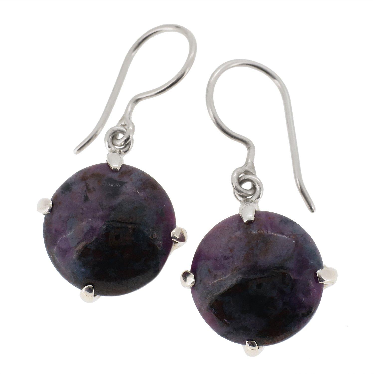 

Shinjuku Ginnokura Sugilite Hook Type Silver 925 Earrings for both for both Natural Stone Power Stone (2P ears) (2P ears)