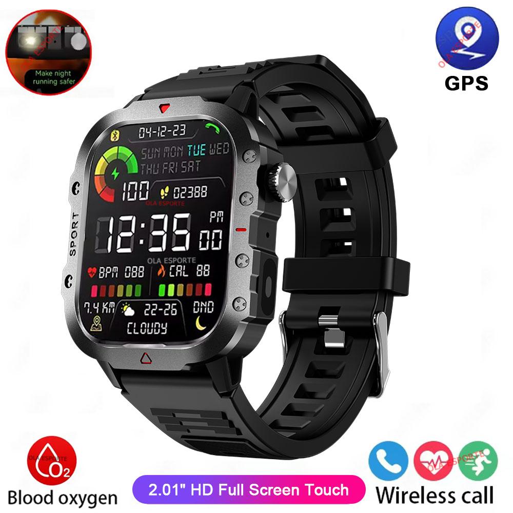 Nuovo SmartWatch Uomo Per Donna Militare Outdoor Tracker GPS Orologi Sportivi Cardio Frequenza Sonno Impermeabile Smart Watch IOS Android
