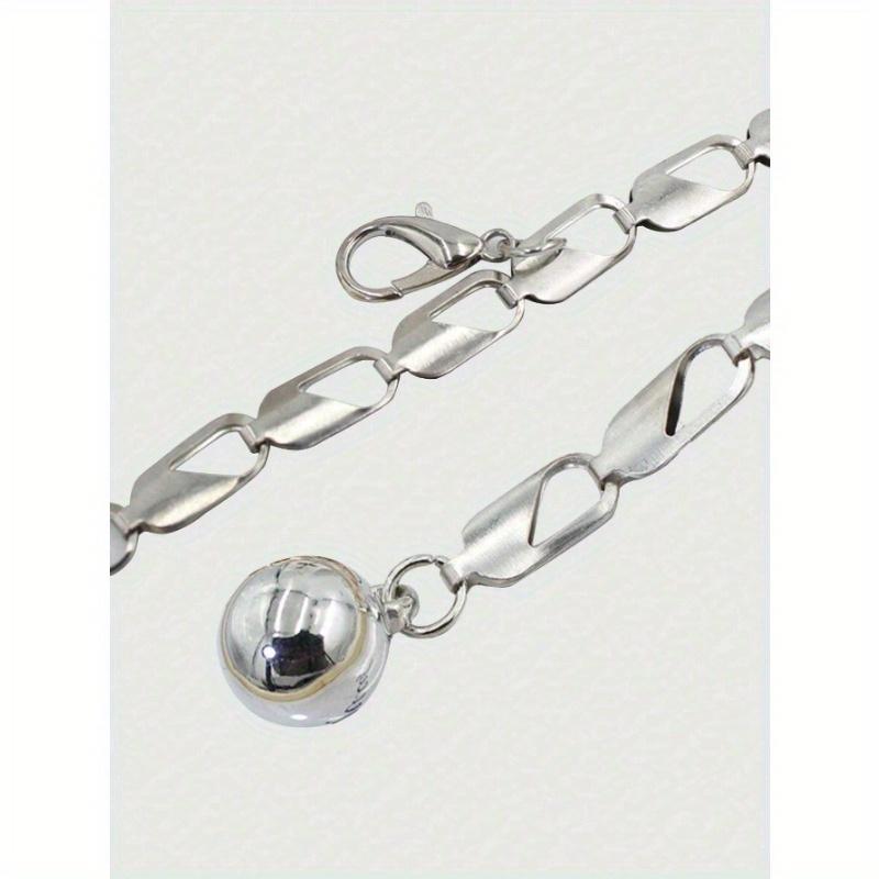 1pc Stylish Zinc Alloy Chain Waist Belt, Gold/Silver Color, Versatile Metal Waist Chain To Match Dress, Skirt, Pants, Suitable For Valentine's Day